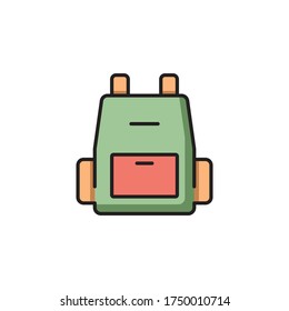 Baby bag vector icon symbol isolated on white background