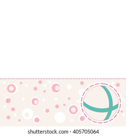 Baby ball shower design elements. Abstract background Vector illustration with place for text.