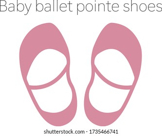 Baby ballet pointe shoes vector