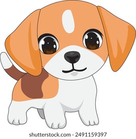 Baby Basenji Dog Vector Puppy Mascot