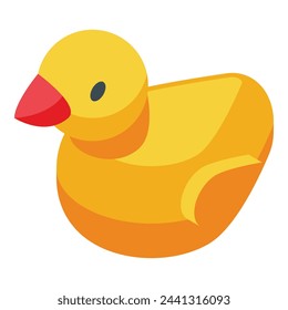 Baby bath duck icon isometric vector. Cute infant. Family smile