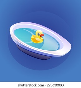 baby bath, duck, toy,