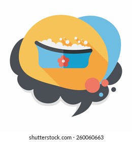 baby bath flat icon with long shadow,eps10