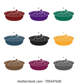 Baby bath icon in black style isolated on white background. Baby born symbol stock vector illustration.