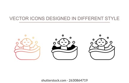 Baby bath icon design with white background stock illustration