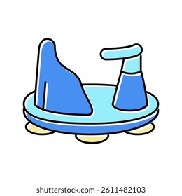 baby bath seat color icon vector. baby bath seat sign. isolated symbol illustration