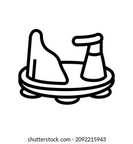 baby bath seat line icon vector. baby bath seat sign. isolated contour symbol black illustration
