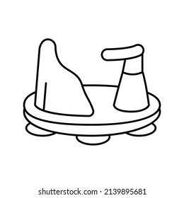 baby bath seat line icon vector. baby bath seat sign. isolated contour symbol black illustration