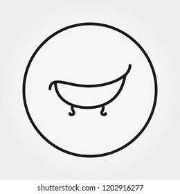 Baby bath. Universal icon for web and mobile application. Vector illustration on a white background. Editable Thin line.