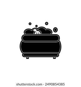 baby bath vector type icon