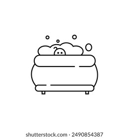 Symbol für Babywanne-Vektorgrafik