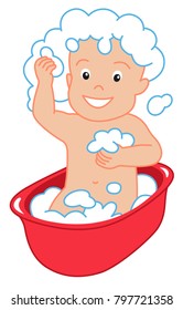 baby in the bathroom