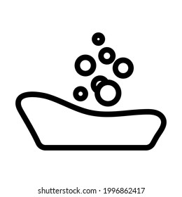 Baby Bathtub Icon. Bold outline design with editable stroke width. Vector Illustration.