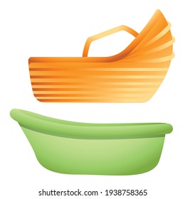 Baby bathtub icon. Cartoon of Baby bathtub vector icon for web design isolated on white background