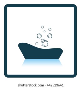 Baby bathtub icon. Shadow reflection design. Vector illustration.