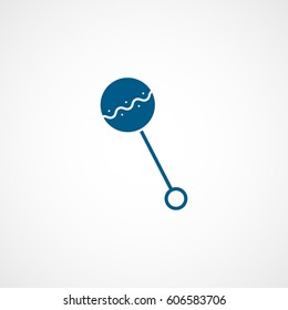 Baby Beanbag Blue Flat Icon On White Background