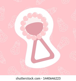 Заголовок: Baby beanbag icon. Flat symbol design vector illustration of child beanbag. Cute icon for web.