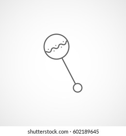 Baby Beanbag Line Icon On White Background