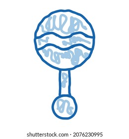 Baby Beanbag Toy sketch icon vector. Hand drawn blue doodle line art Baby Beanbag Toy sign. isolated symbol illustration
