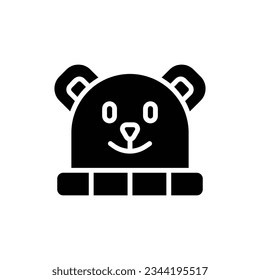 Baby Beanie Filled Icon Vector Illustration