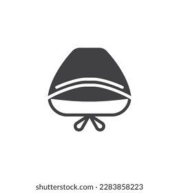 Baby beanie vector icon. filled flat sign for mobile concept and web design. Baby cap glyph icon. Symbol, logo illustration. Vector graphics