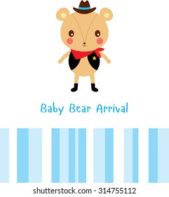 baby bear arrival card