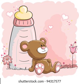 Baby bear and bottle