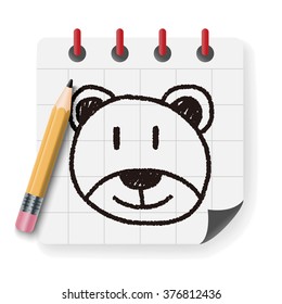 baby bear doodle drawing
