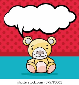 baby bear doodle, speech bubble
