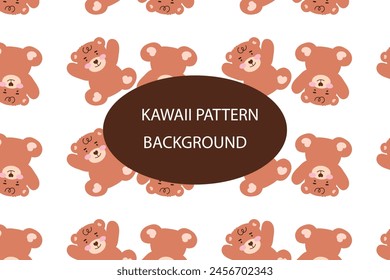 baby bear pattern. for newborn apparel, textiles and wallpaper Vector illustration