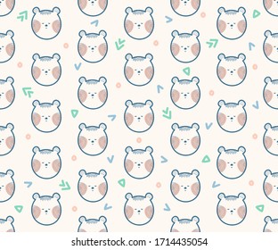baby bear pattern on a light background