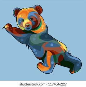 Baby Bear pop art full colours for children books illustration or anything