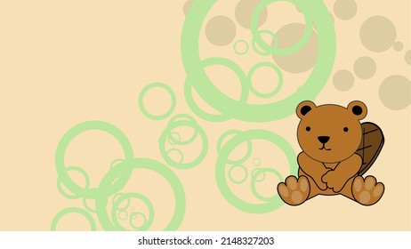 Cartoon-Baby-Biber auf Vektorformat