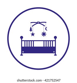 baby bed with carousel.