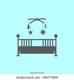 baby bed with carousel.