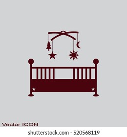 baby bed with carousel.