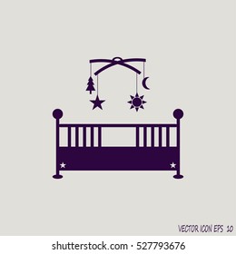 baby bed with carousel.