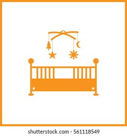 baby bed with carousel.
