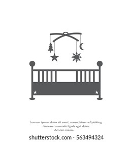 baby bed with carousel.