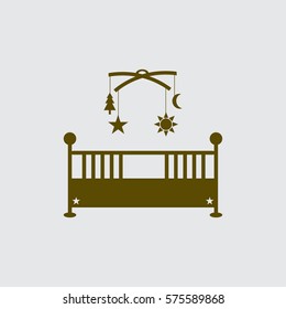 baby bed with carousel.