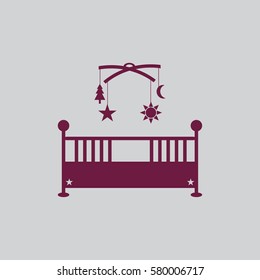 baby bed with carousel.