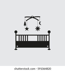 baby bed with carousel.