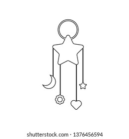 Baby bed carousel icon. Element of Baby for mobile concept and web apps icon. Outline, thin line icon for website design and development, app development
