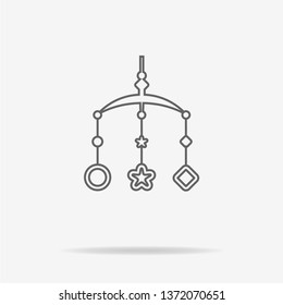 Baby bed carousel icon. Vector concept illustration for design.