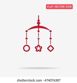 Baby bed carousel icon. Vector concept illustration for design.