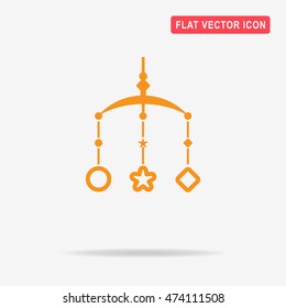 Baby bed carousel icon. Vector concept illustration for design.