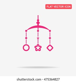 Baby bed carousel icon. Vector concept illustration for design.