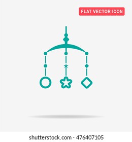 Baby bed carousel icon. Vector concept illustration for design.