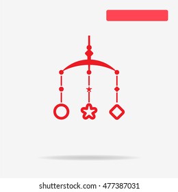 Baby bed carousel icon. Vector concept illustration for design.
