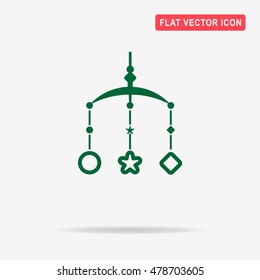 Baby bed carousel icon. Vector concept illustration for design.